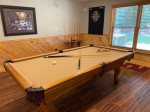 Pool table in the lower level 